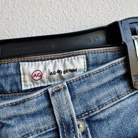 $5/$25 AG Adriano Goldschmied Light Wash Raw Hem Cropped Ankle Size 29 - Picture 5 of 9